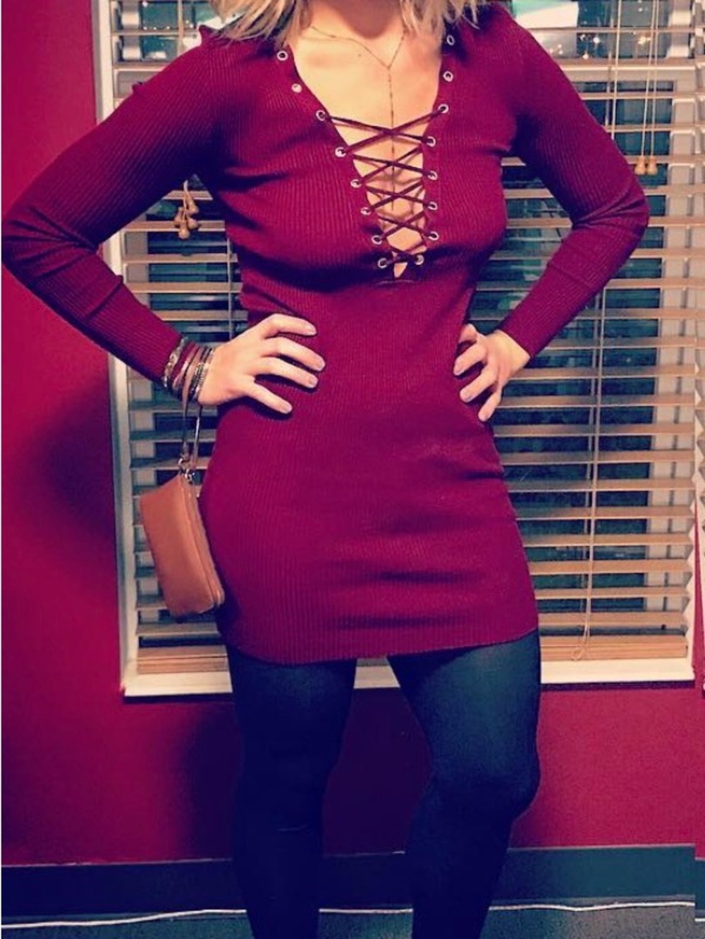 Ribbed Long Sleeve Bodycon Dress - Perfect for FALL 🍁🎃